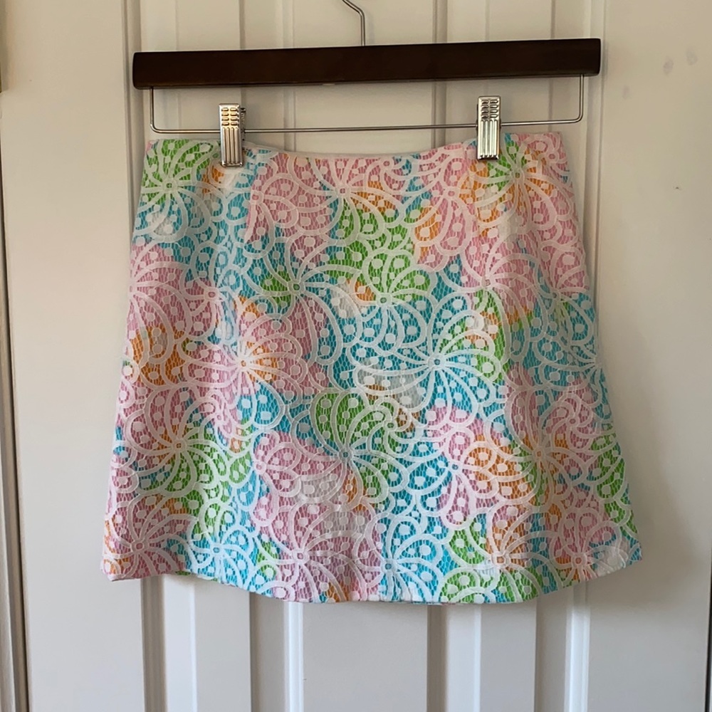 Lilly Pulitzer Patterned Skirt with Mesh